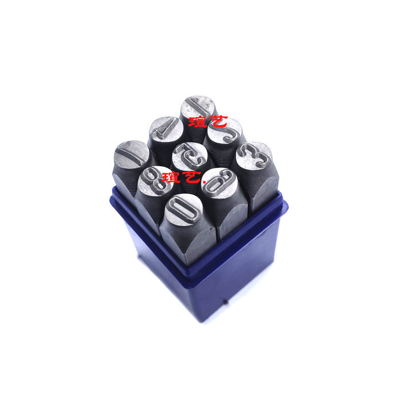 Add hard quenching digital steel word code industrial grade steel print 0-9 words model 2 2 5 3 4 5 6 8 10 12 5mm