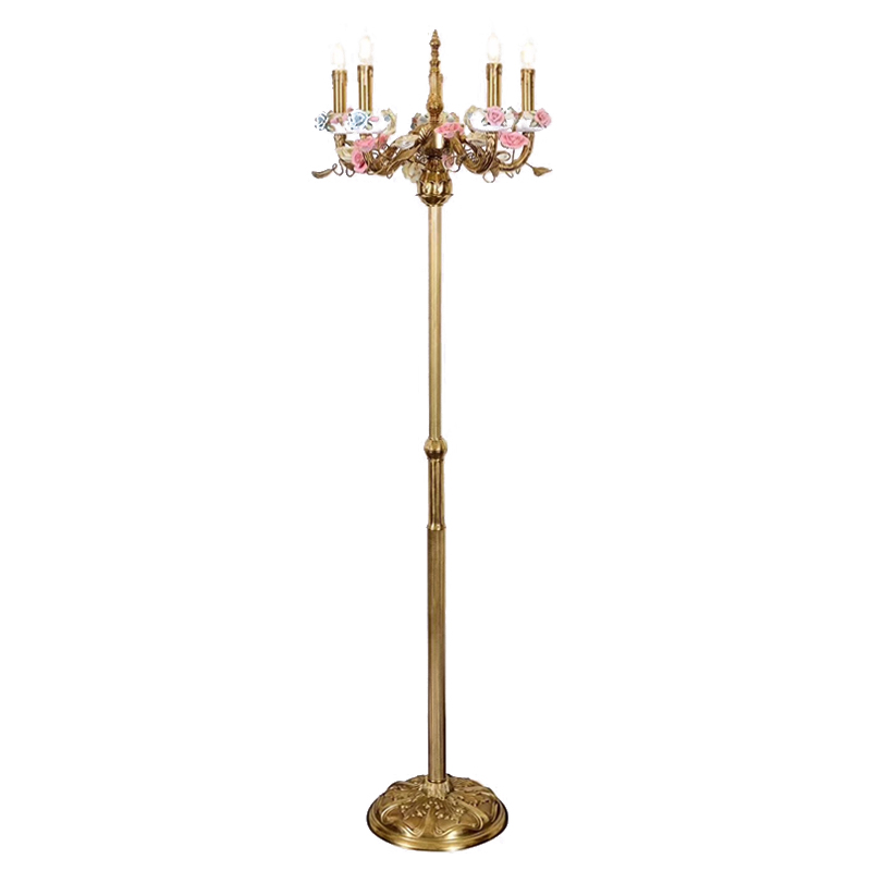French full copper lamp European - style villas copper lamp sitting room bedroom study contracted rural retro ceramic restoring ancient ways