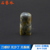 Gold and silver freezing medium number specifications with shape chapter natural shape practice stone gold stone seal engraving lithoid stone art forest practice chapter
