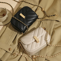 Hong Kong tide brand Lingge fashion small bag womens 2022 new gilt ball texture wild one-shoulder messenger chain bag