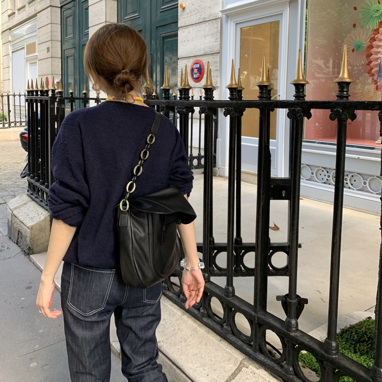 Hong Kong trendy brand chain bag women 2023 new casual all-match single shoulder bag women's fashion retro Messenger large bag