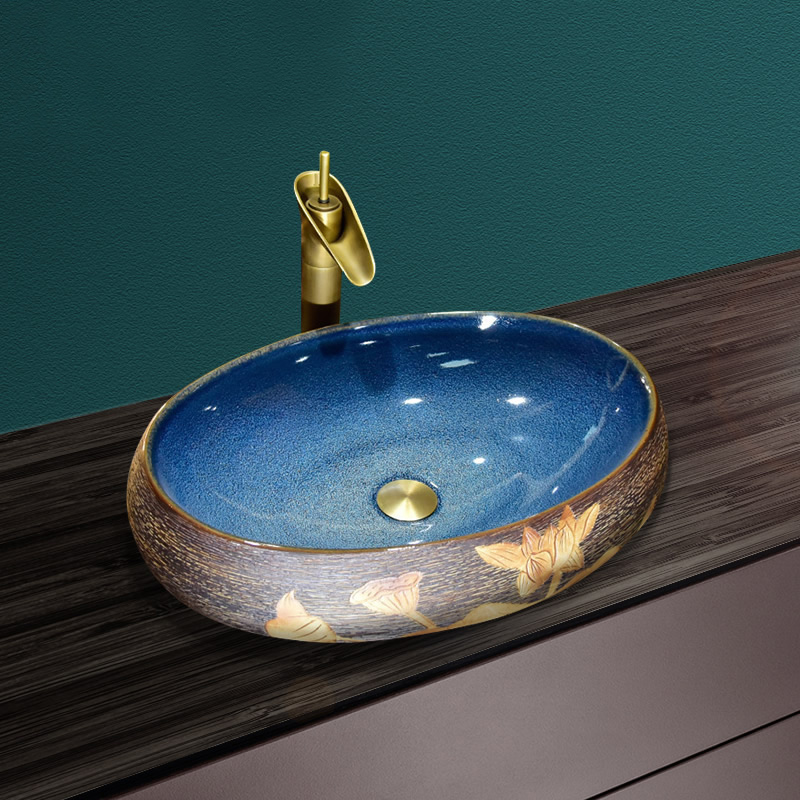 Art Table Basin Basin Ceramic Balcony Balcony Balcony Balcony Balcony Balcony Oval Household Washing Table