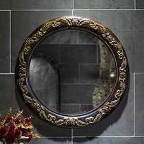 Chinese large size round mirror ceramic mirror toilet high-temperature porcelain durable bathroom mirror washstand bathroom mirror bathroom mirror