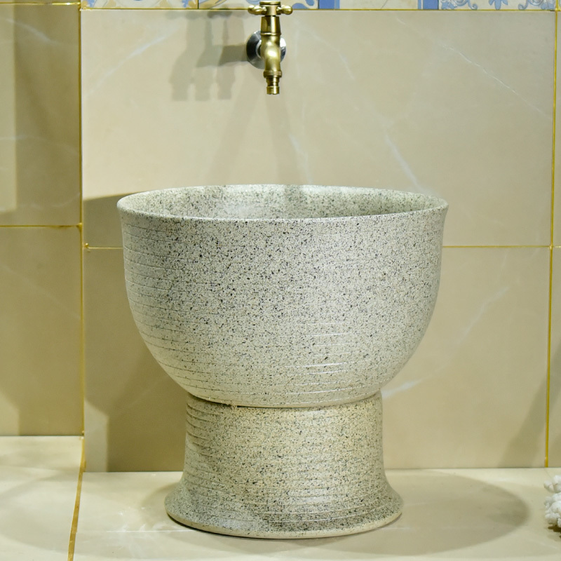 European household retro ceramic floor-to-ceiling mop pool Chinese mop basin mop pool balcony large 40cm