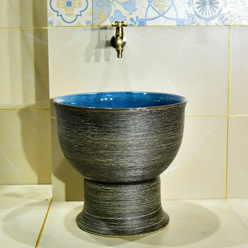 Central European-style retro balcony powder room household mop pool mop basin mop pool floor-to-ceiling outdoor large sink