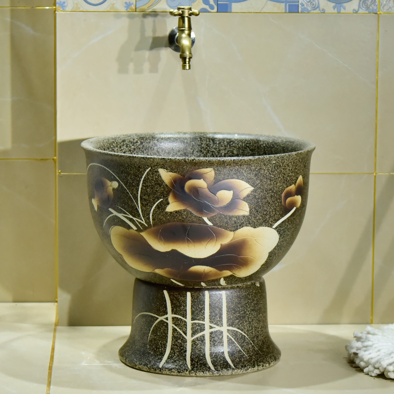 Chinese style home dressing room floor style size No. Even body wash mop pool balcony integrated mop pool pier cloth pool basin