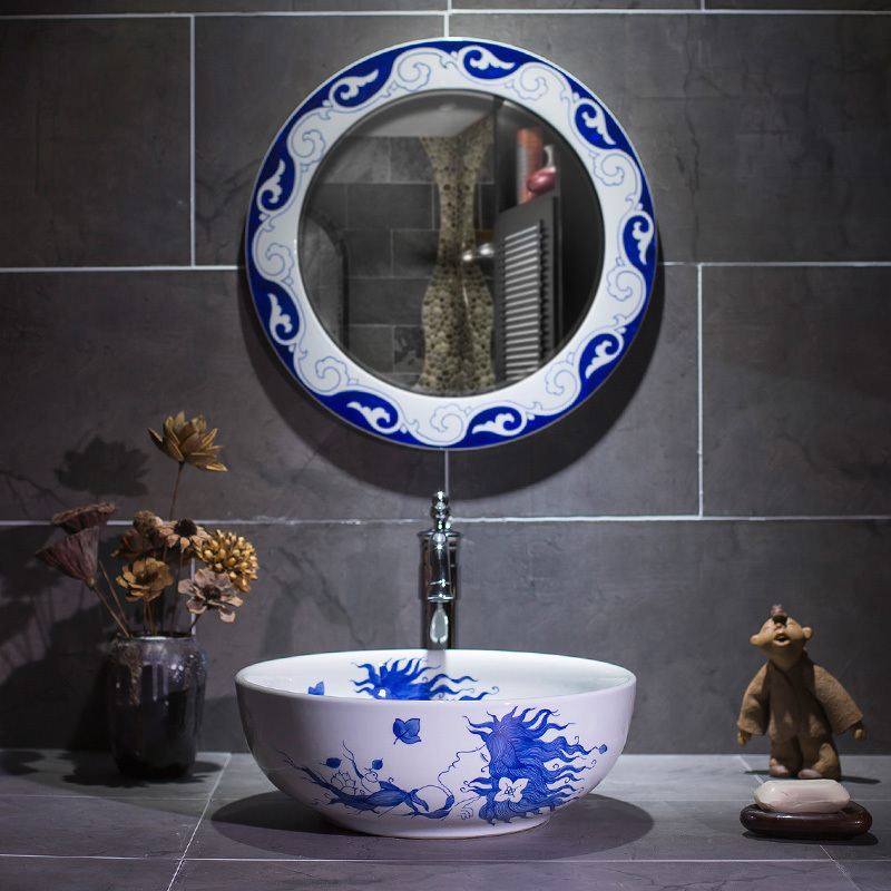 Toilet Table Basin Basin Antique Painting Pool Ceramic Washing Handwashing Face Basin