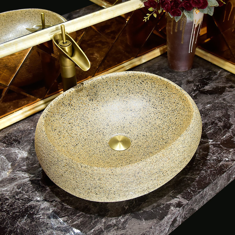 Ceramic table Pelvic Makeup Room Bathroom Sink Round Face Basin European Style Art Washbasin Brief Basin Home