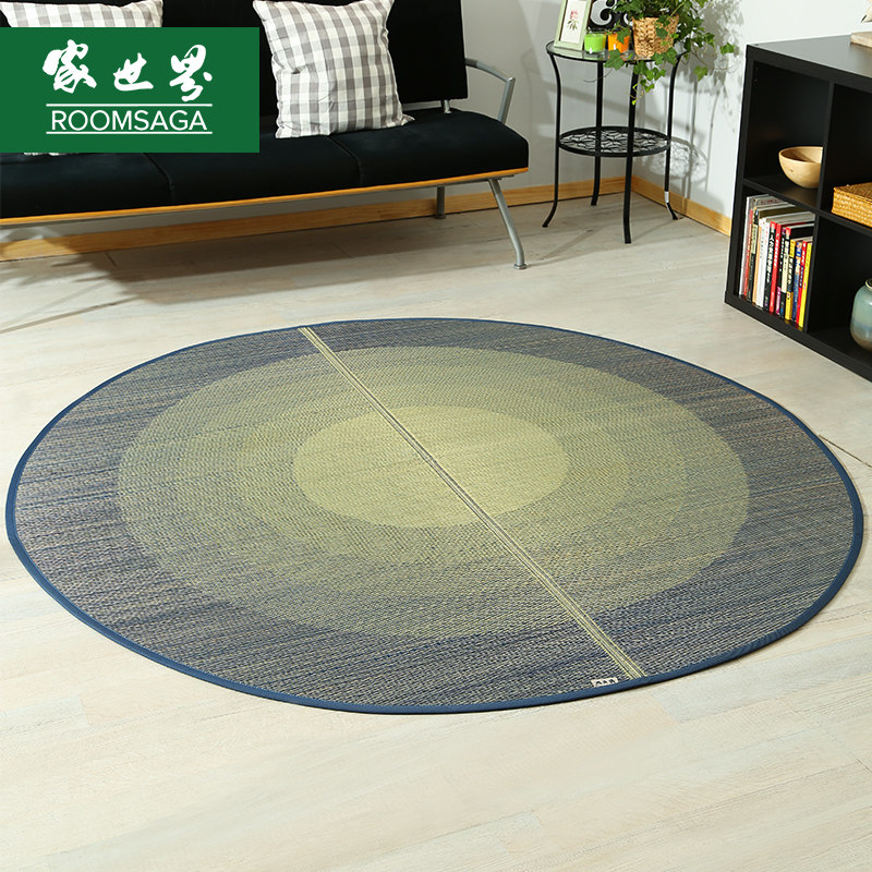 Japanese straw carpet Floor mat Living room carpet Bed and breakfast Simple modern coffee table mat Foldable round thickened mat