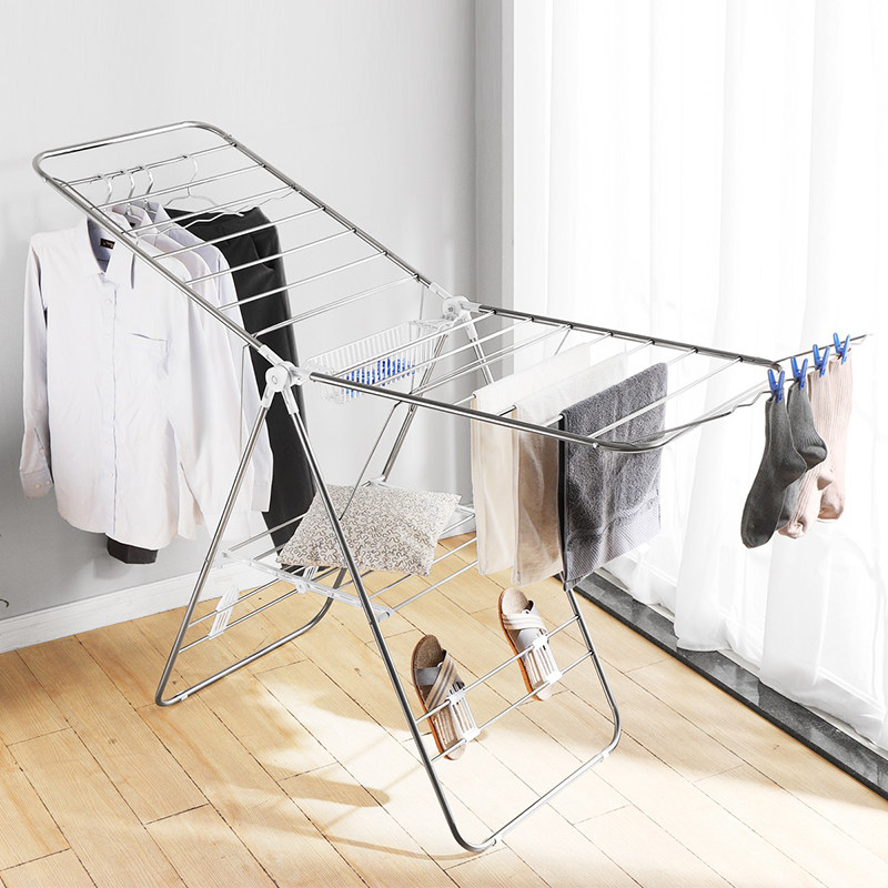 Tide East Tide West wing-shaped clothes drying rack floor-to-ceiling folding indoor cooling rack home balcony drying clothes rack drying quilt rack