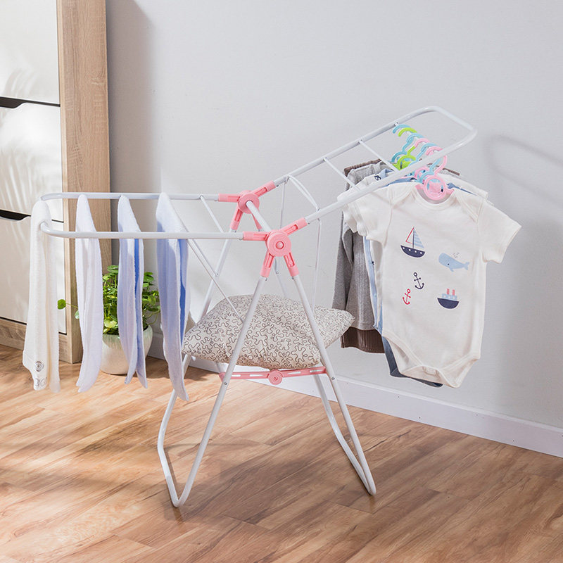 Tide East Tide West Clothes Hanger Small Mini Floating Window Sunstand Clothes Hanger Floor Folding Drying Rack Baby Baby Diaper Rack
