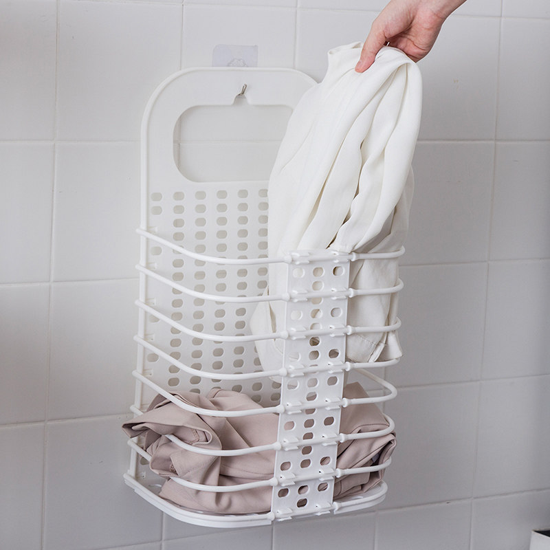 Tide East Tide West Foldable Dirty Clothes Basket Bathroom Clothes Storage Bucket Toy Storage Basket Wall-mounted Dirty Clothes Basket