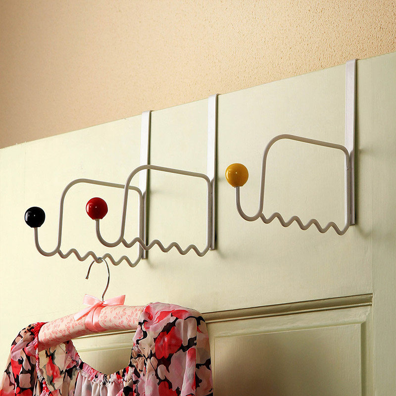 Tide East Tide West 3 Only Loaded With Nail Door Rear Hook No Mark Rack Wall-mounted Hanger Bathroom Door Back Style Hanging Clothes Hook