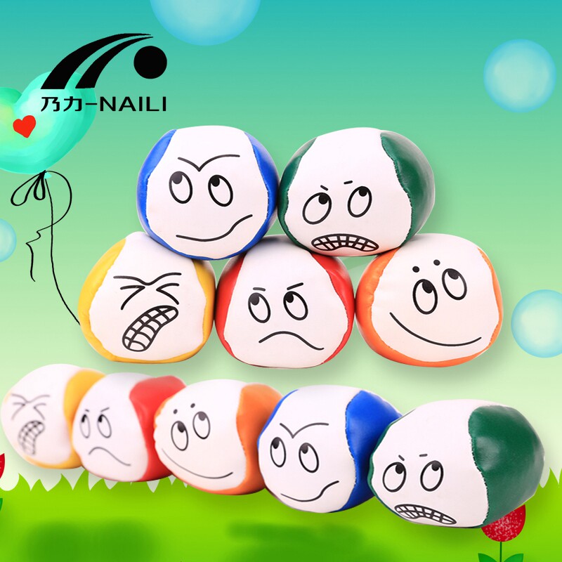 Children kindergarten sandbag students throw sandbags Cartoon safety plastic particles leak-proof PU sandbag Smiley small sandbag