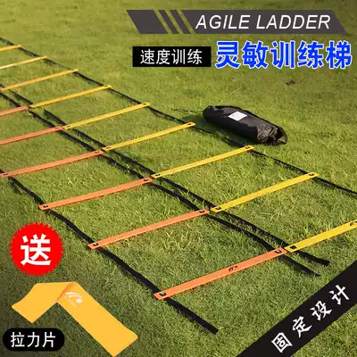 Agility ladder Fixed jumping grid rope ladder Soft ladder Adjustable Taekwondo training equipment Physical fitness coordination