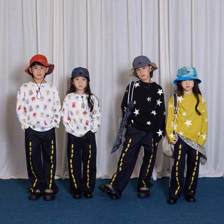 yummyrocky环保胶浆印/纳米固色A类天丝棉美式复古牛仔裤