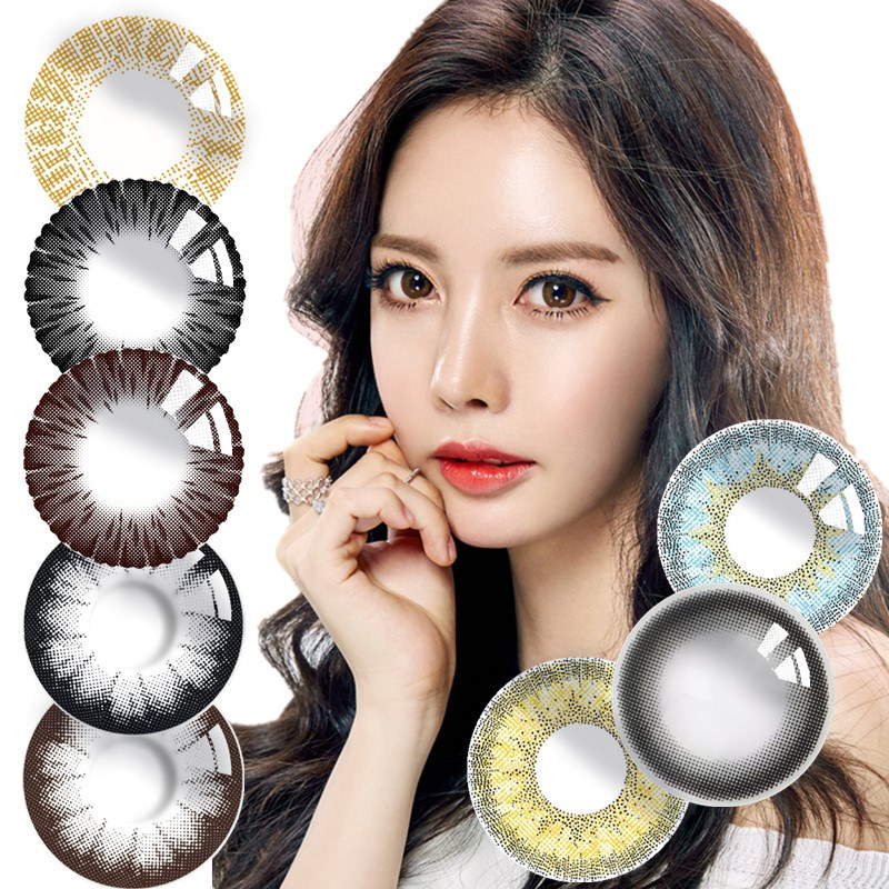 Mixed blood European and American brown grey deep blue beauty pupillary year throwing women's day throwing moon throwing men's official web small diameter contact lenses KW