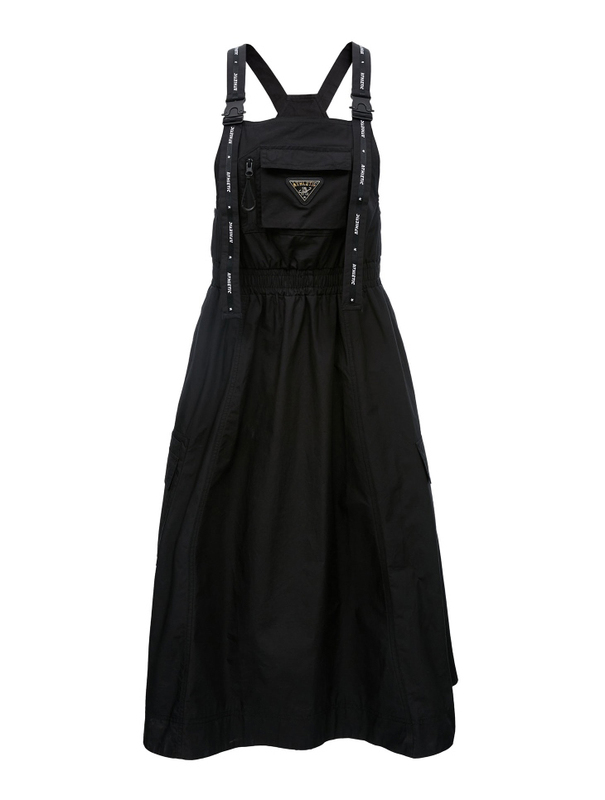 The Same Style as the Mall 25 Summer New Fashion Workwear Style Letter High Waist Suspender Dress for Women 16031-99 in Stock