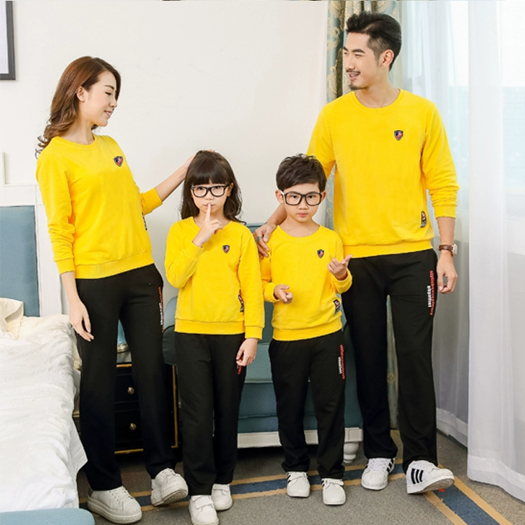 Quần áo mùa thu cha mẹ 2018 gia đình mới của ba gia đình đầy đủ mẹ và con gái áo len cotton dài tay Hàn Quốc shop trẻ em