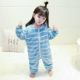Bộ đồ ngủ bé gái flannel mùa đông 0-3-4 tuổi bé cộng với bộ jumpsuit nhung dày cho bé 2 bé gái phục vụ tại nhà quần áo thể thao trẻ em