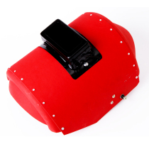 New welding mask red steel paper welding hat Welder protection Safety head-mounted welding mask Fire star defense