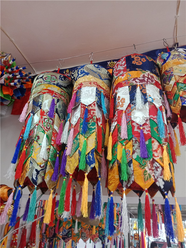 Tibetan supplies Tibetan household Buddha Temple Peony Flower Cloth Victory Building Halo Ha Ha