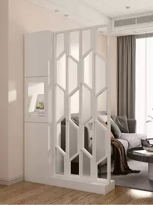 Screen partition entrance cabinet shoe cabinet integrated living room simple modern frosted glass side cabinet against wall wine cabinet