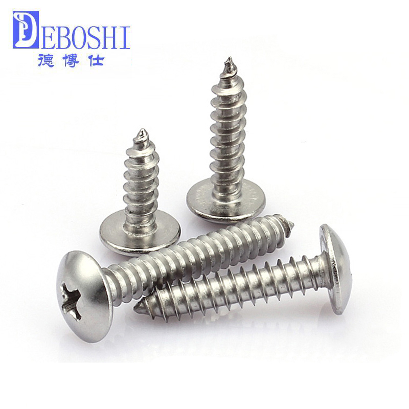 Stainless steel 304 large flat head cross self-tapping screws Umbrella head self-tapping screws M3 5*12-M3 5*35
