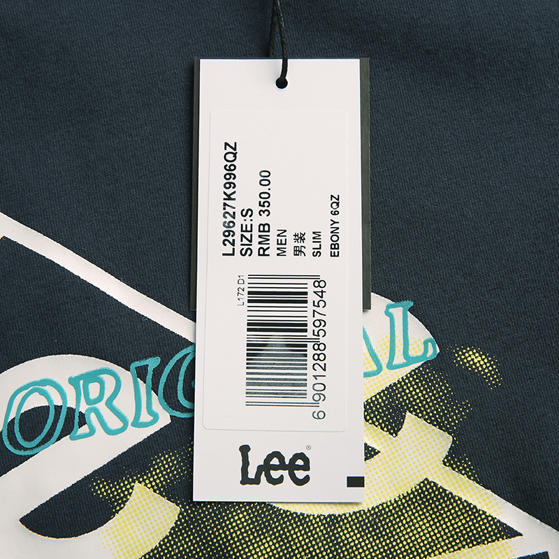 Lee nam mùa hè Mới nam cổ tròn tay ngắn tay áo thun xanh Áo thun cotton hàng đầu L29627K996QZ - Áo phông ngắn áo polo