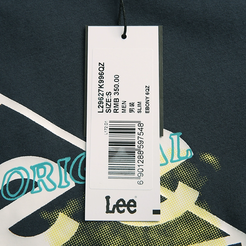 Lee nam mùa hè Mới nam cổ tròn tay ngắn tay áo thun xanh Áo thun cotton hàng đầu L29627K996QZ - Áo phông ngắn áo thun nam cao cấp