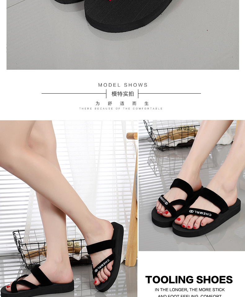 Mùa hè thời trang nữ dép xỏ ngón nữ mùa hè dép kẹp dép đi biển đi dép lê chống trơn dày dép xinh