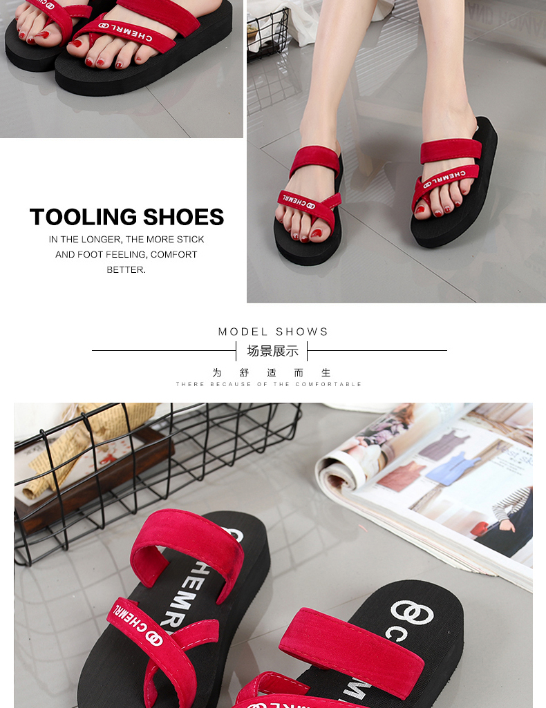 Mùa hè thời trang nữ dép xỏ ngón nữ mùa hè dép kẹp dép đi biển đi dép lê chống trơn dày dép xinh