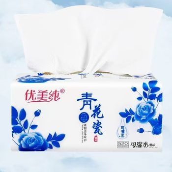 Thickened Wood Pulp Tissue Paper, 88 Sheets Per Pack, 8 Packs, 4-Ply, Water-Resistant Tissue, Can Be Combined for Purchase