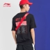 Trung Quốc Li Ning nam ngắn tay ngắn tay mùa hè 2021 phong cách mới giải phóng làn sóng áo thun rộng cotton nguyên chất áo sơ mi văn hóa AHSQ707