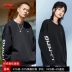 Áo Len Li Ning Nam Mùa Xuân Và Mùa Thu Dài Tay Nhung Mỏng In Hình Cặp Đôi Xu Hướng Áo Chui Đầu Rời Thể Thao Hàng Đầu Nữ Áo phông dài