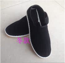 Xishan cloth shoes Old Beijing cloth shoes Mens and womens cattle tendon bottom canvas shoes Casual elastic black cloth shoes winter
