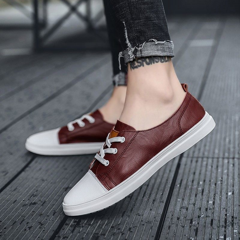 Tide brand white shoes men's 2022 summer new Korean version all-match trendy shoes casual leather shoes skate shoes flat breathable men's shoes