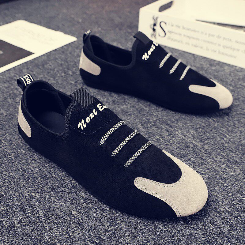 Tide bean shoes men in spring and autumn 2023 new Korean version of a lazy man's soft sole breathable driving cloth shoes