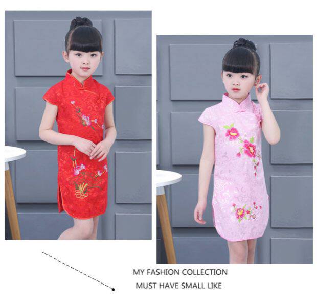 Летняя одежда, детское ципао, юбка, платье для отдыха, коллекция 2023, в западном стиле   