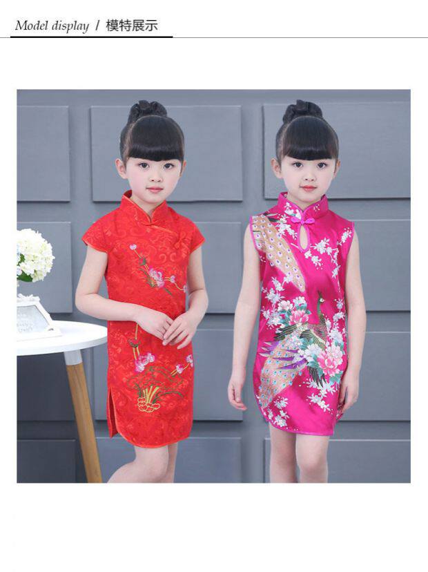 Летняя одежда, детское ципао, юбка, платье для отдыха, коллекция 2023, в западном стиле   