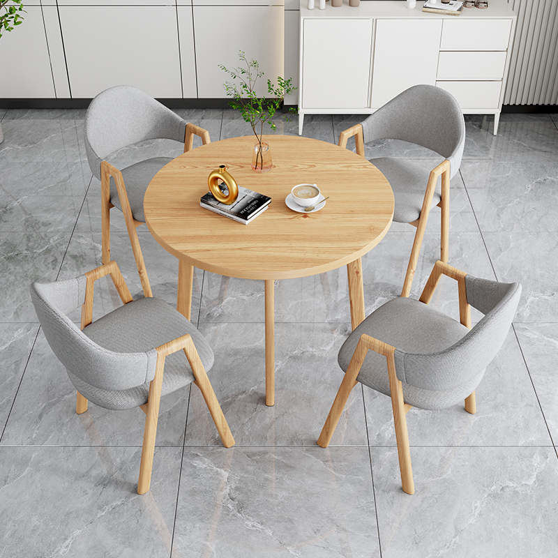 Table and Chair Set for Home Use in Small Apartments, Dining Table for Leisure and Reception, Balcony Small Round Table, Modern Simple Nordic Light Luxury Table