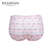 Deanfun Bướm Ann của Thư Bánh In Stretch Bông Đồ Lót của Phụ Nữ Eo Boxer 4 Hộp Quà Tặng Bộ quà tặng