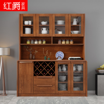  Dining side cabinet Wall wine cabinet Chinese living room storage cabinet Household tea cabinet Dining room shelf Multi-function locker