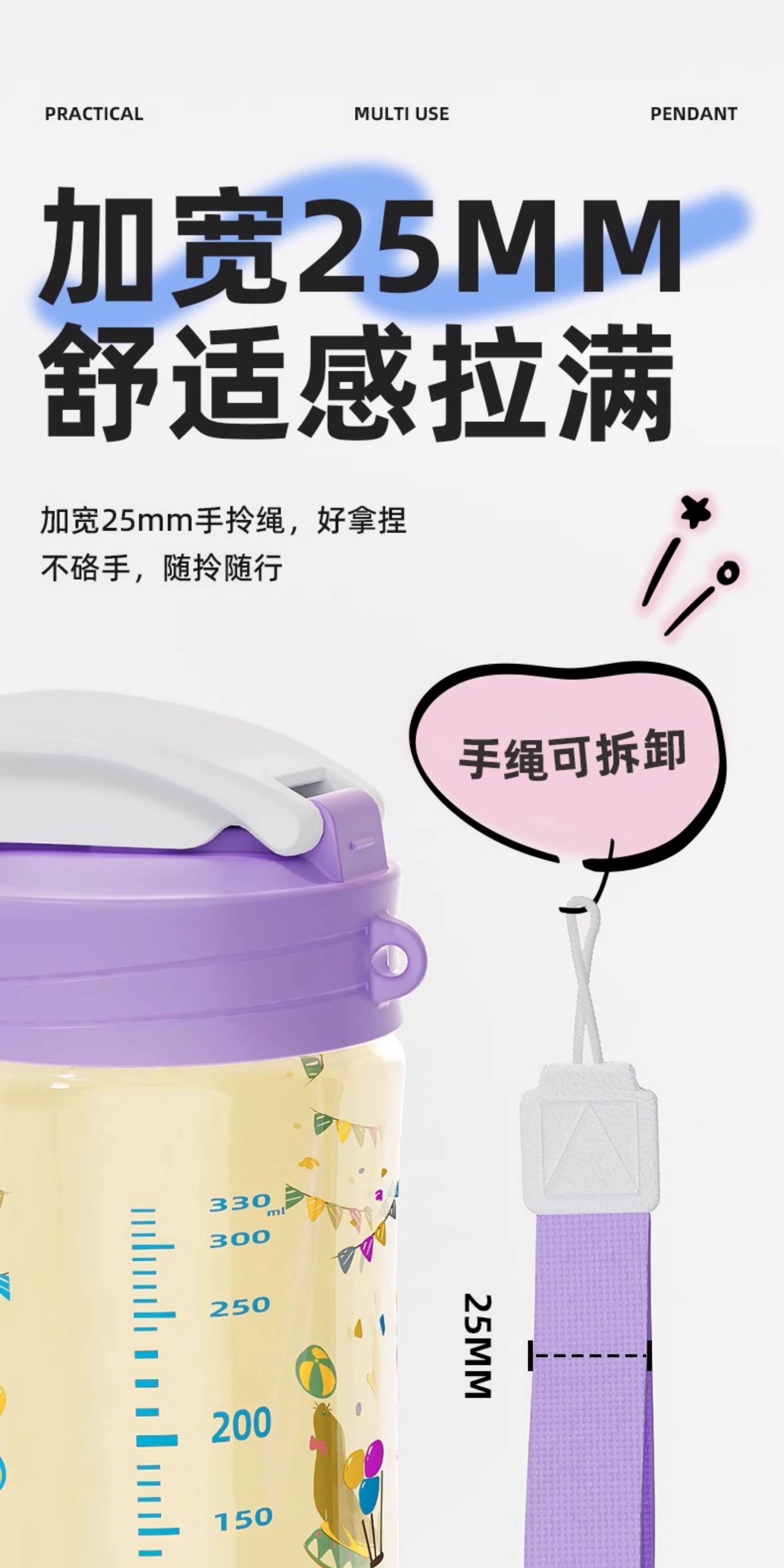 Крышка для бутылочек 安配水杯盖适配贝亲第3代奶瓶配件宽口奶瓶转换头直饮吸管重力球 Residential distribution