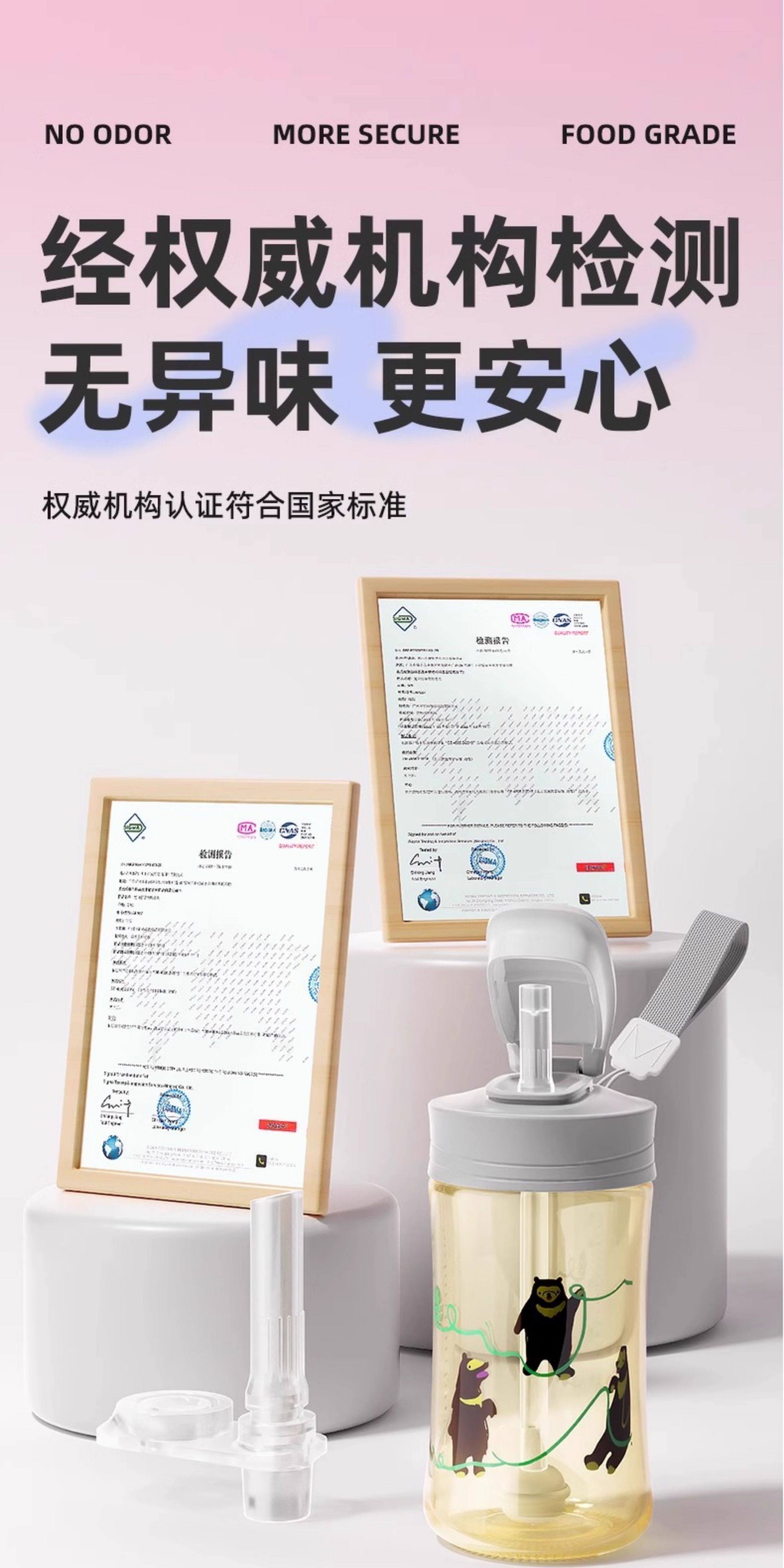 Крышка для бутылочек 安配水杯盖适配贝亲第3代奶瓶配件宽口奶瓶转换头直饮吸管重力球 Residential distribution