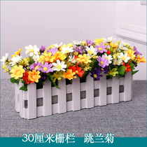 Simulation flower fake flower living room decoration plastic floral arrangement silk flower dry Bouquet decoration fence flower potted ornaments
