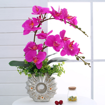 Simulation flower Phalaenopsis living room table ornaments modern decorative floral art fake flower orchid plastic flower arrangement bouquet