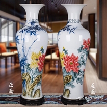 Jingdezhen ceramic vase master hand-painted rich and safe living room home landing new house decoration TV cabinet