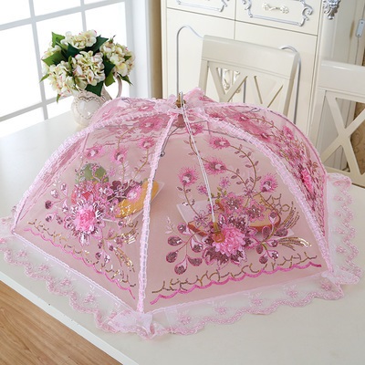 Rice lai hood Large foldable round food cover Vegetable umbrella cover Kitchen fly cover Square dining table cover Vegetable cover