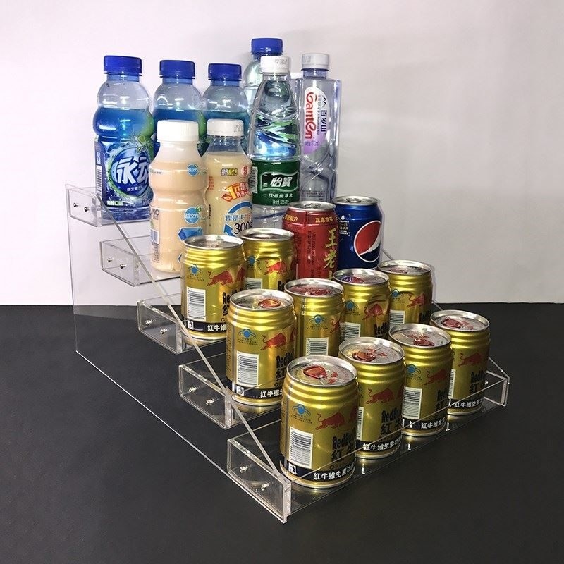 Small shelf storage display cabinet cashier counter transparent convenience bar hotel trapezoidal desktop durable drink